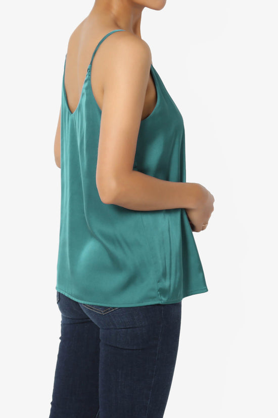Rozlyn Silky Satin Camisole Top DUSTY TEAL_4