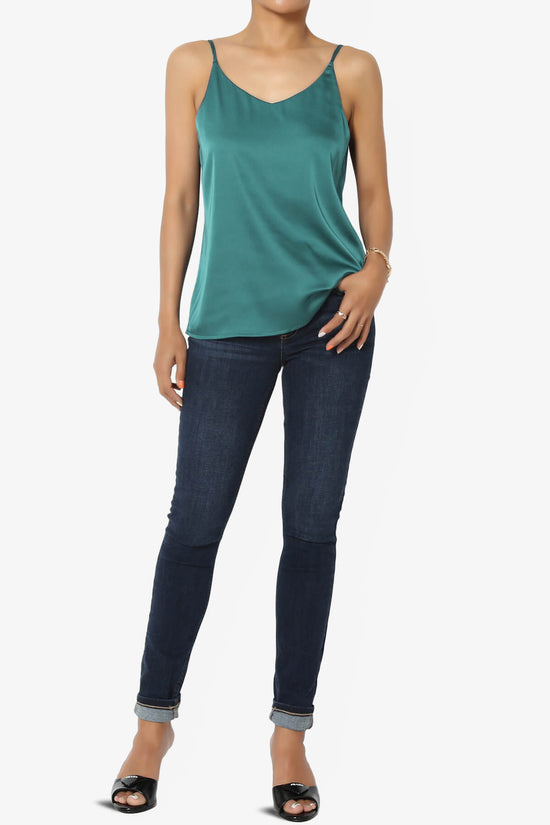 Rozlyn Silky Satin Camisole Top DUSTY TEAL_6