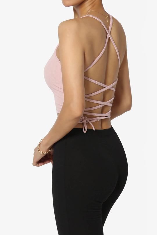 Santana Strappy Back Ribbed Cami Top
