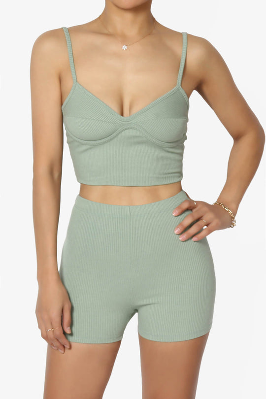 Santana Sweetheart Crop Cami and Mini Shorts SET