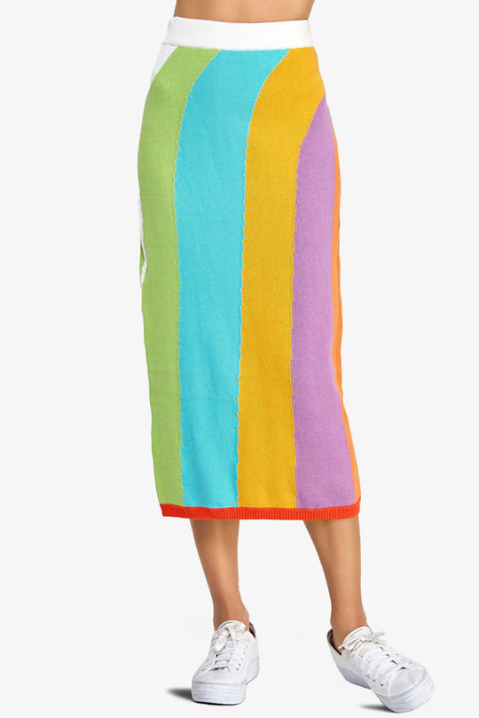 Shereen Intarsia Sweater Midi Skirt