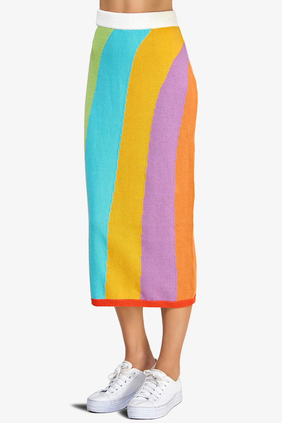 Shereen Intarsia Sweater Midi Skirt MULTI COLOR_3