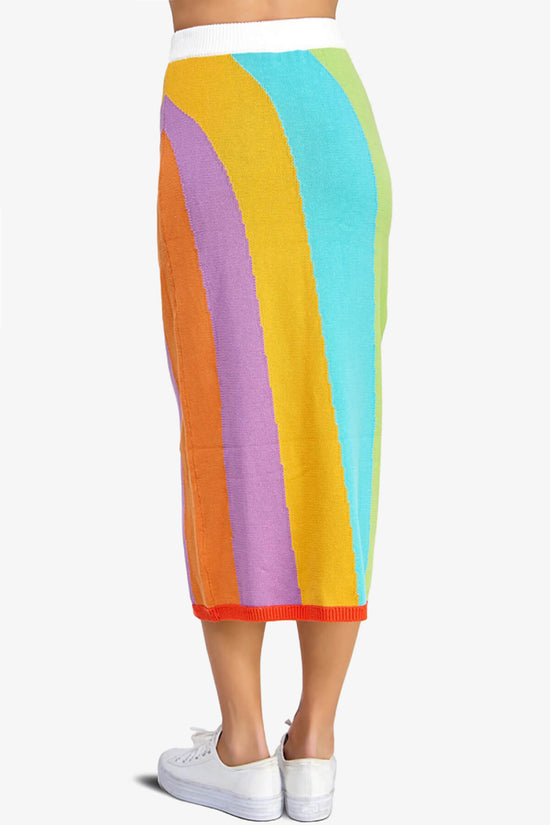 Shereen Intarsia Sweater Midi Skirt MULTI COLOR_4