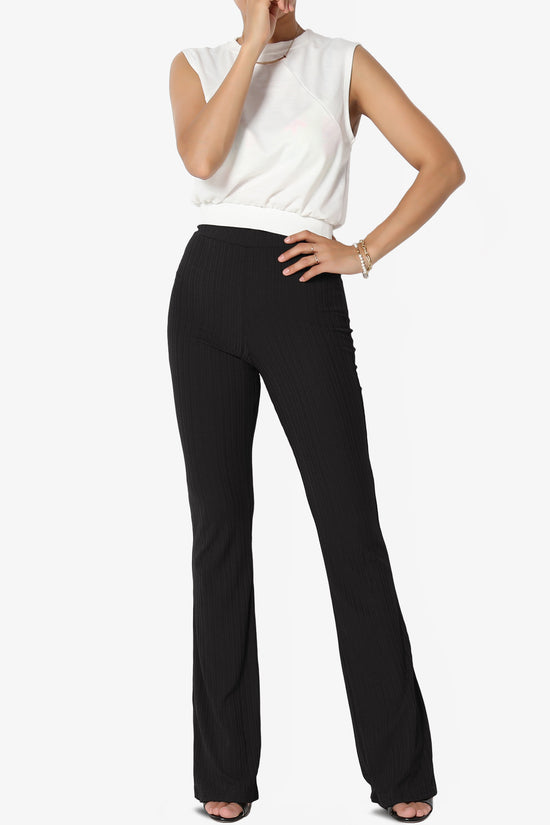 Lotto Rib High Rise Flared Pants