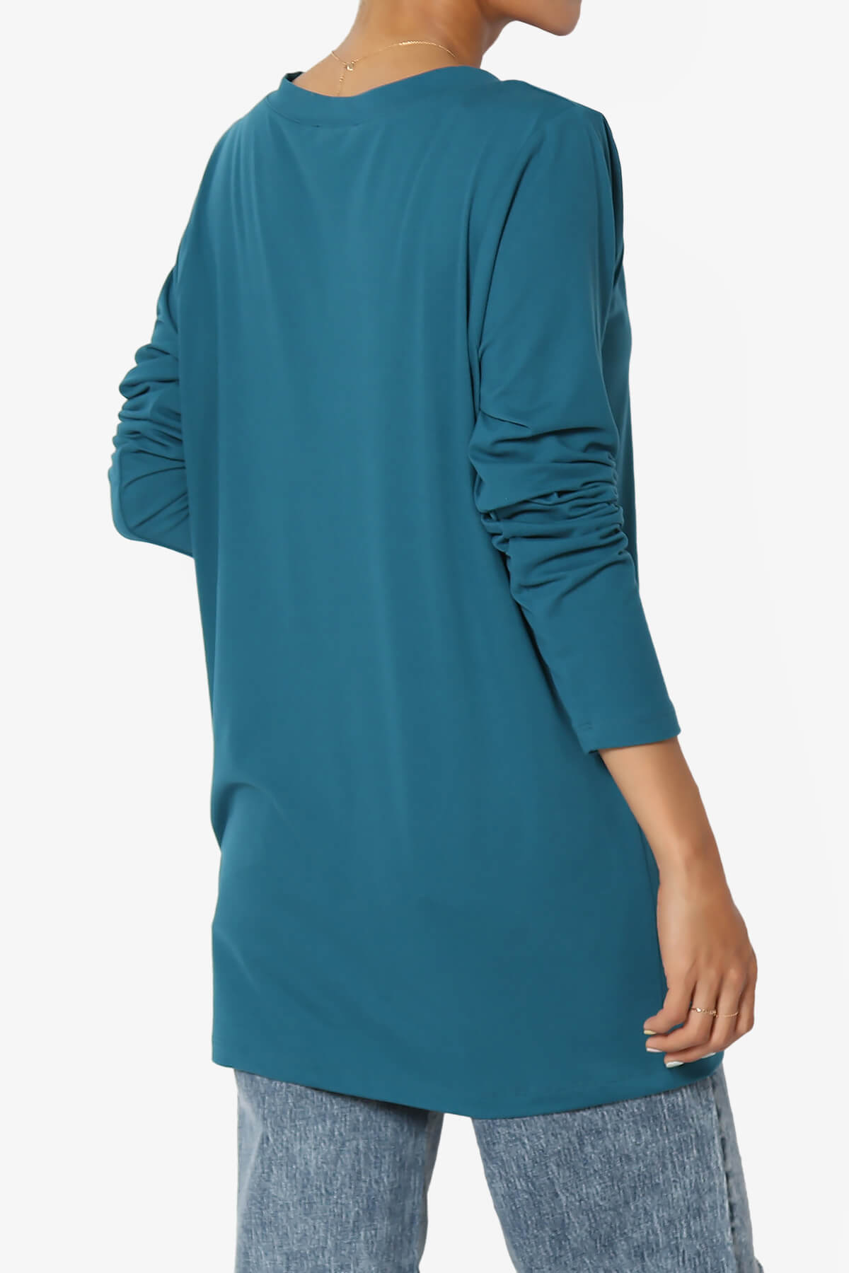 Susan Ultra Soft Chest Pocket Loose Fit T-Shirt TEAL_4