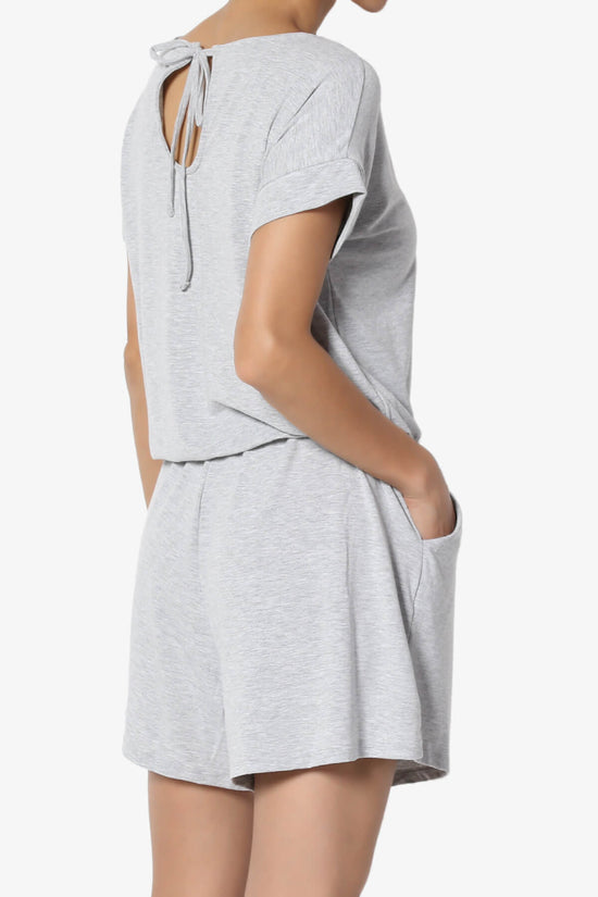 Tina Short Sleeve Jersey Romper HEATHER GREY_4