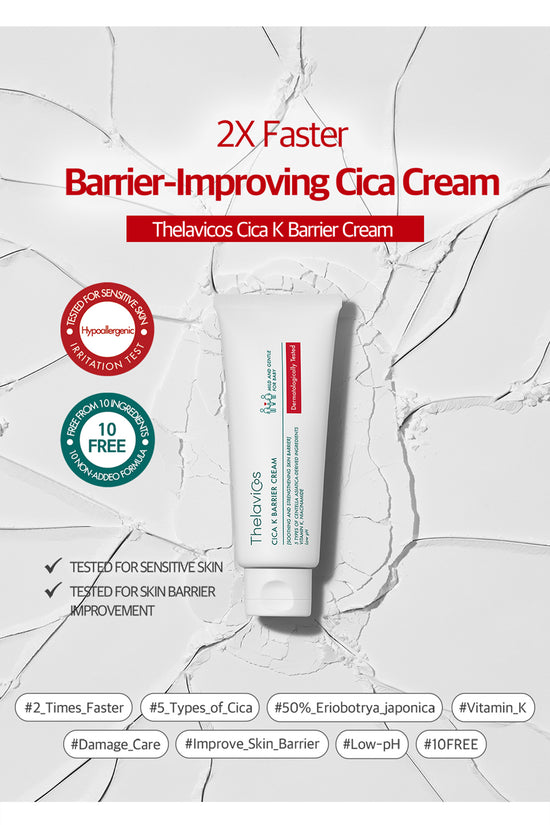 Thelavicos CICA K Barrier Cream 100g/3.52 oz – Soothing & Hydrating Skin Barrier Repair for All Ages