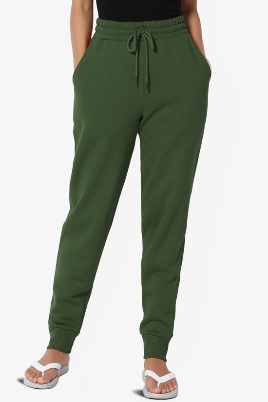 Tove Drawstring Jogger Sweatpants ARMY GREEN_1