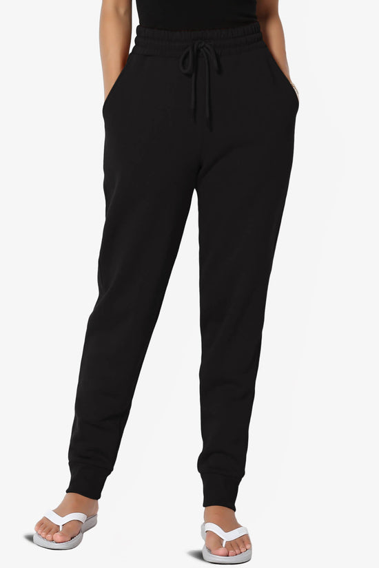 Tove Drawstring Jogger Sweatpants BLACK_1