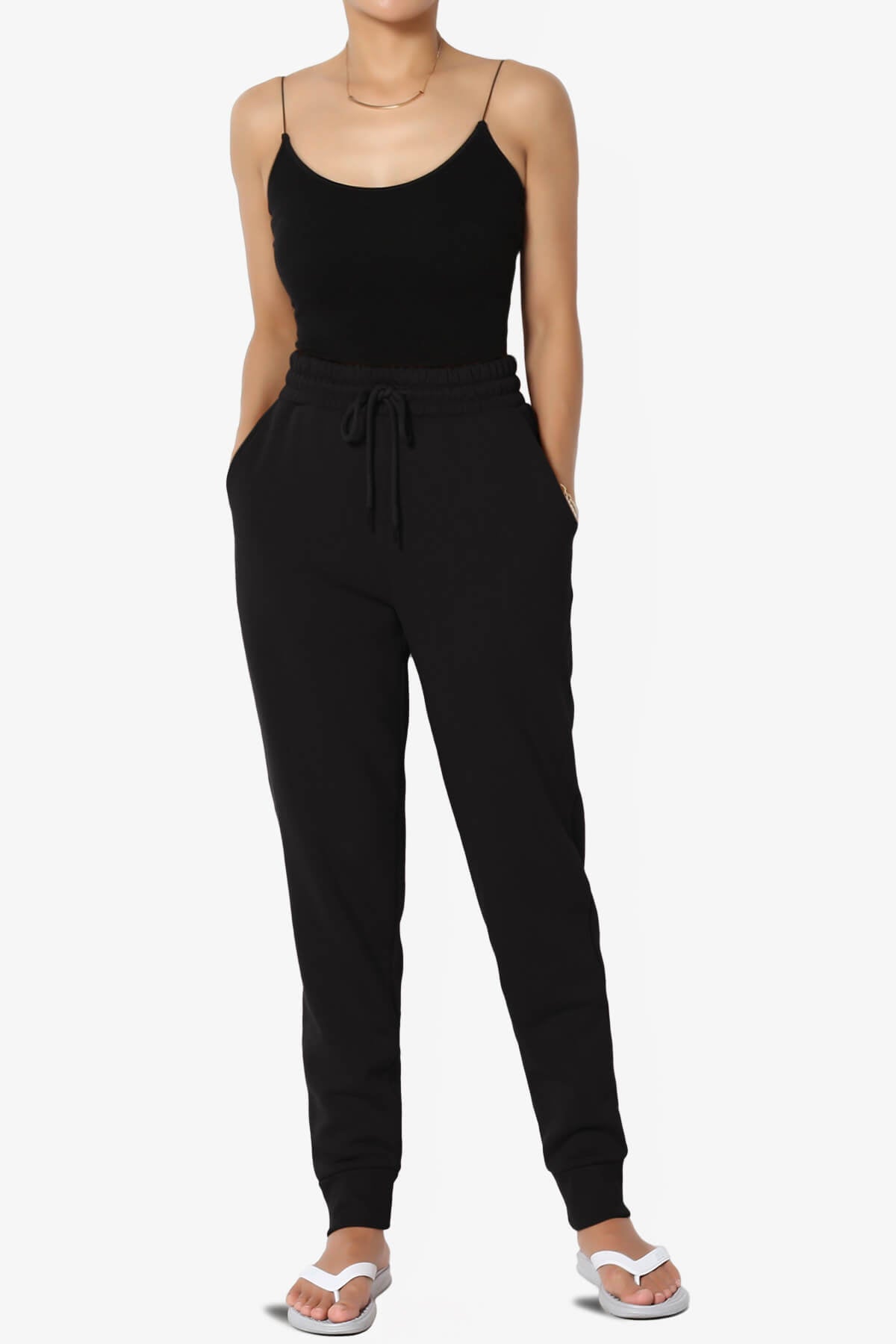 Tove Drawstring Jogger Sweatpants BLACK_6