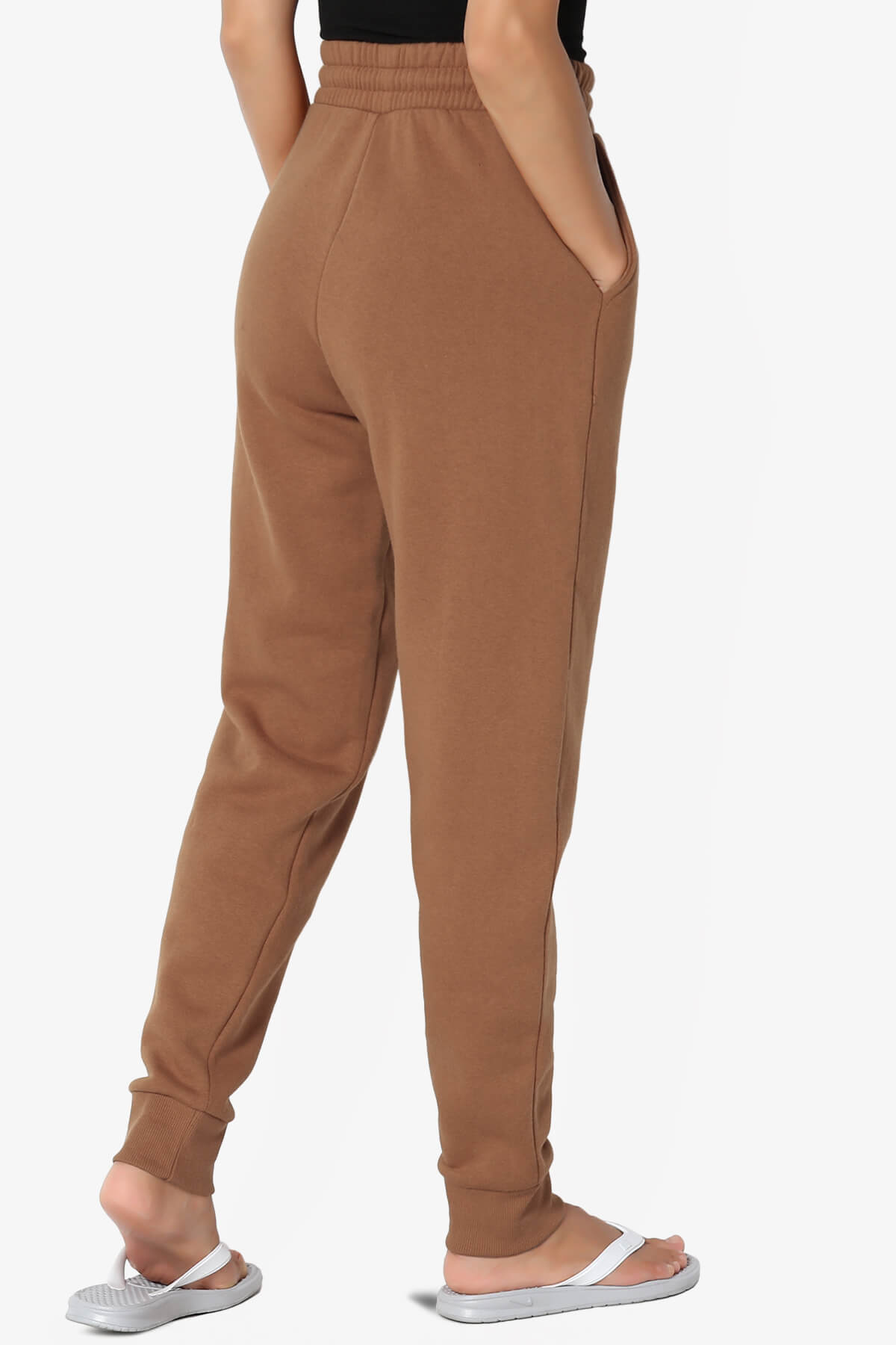 Tove Drawstring Jogger Sweatpants DARK CAMEL_4