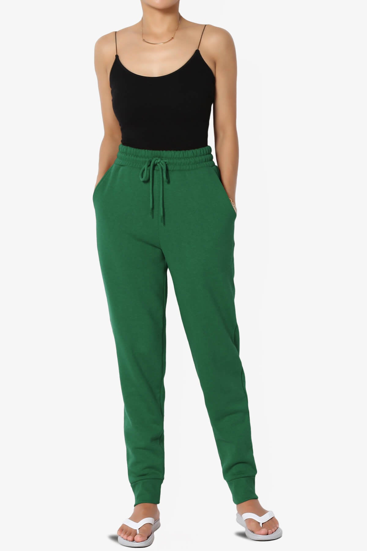 Tove Drawstring Jogger Sweatpants DARK GREEN_6