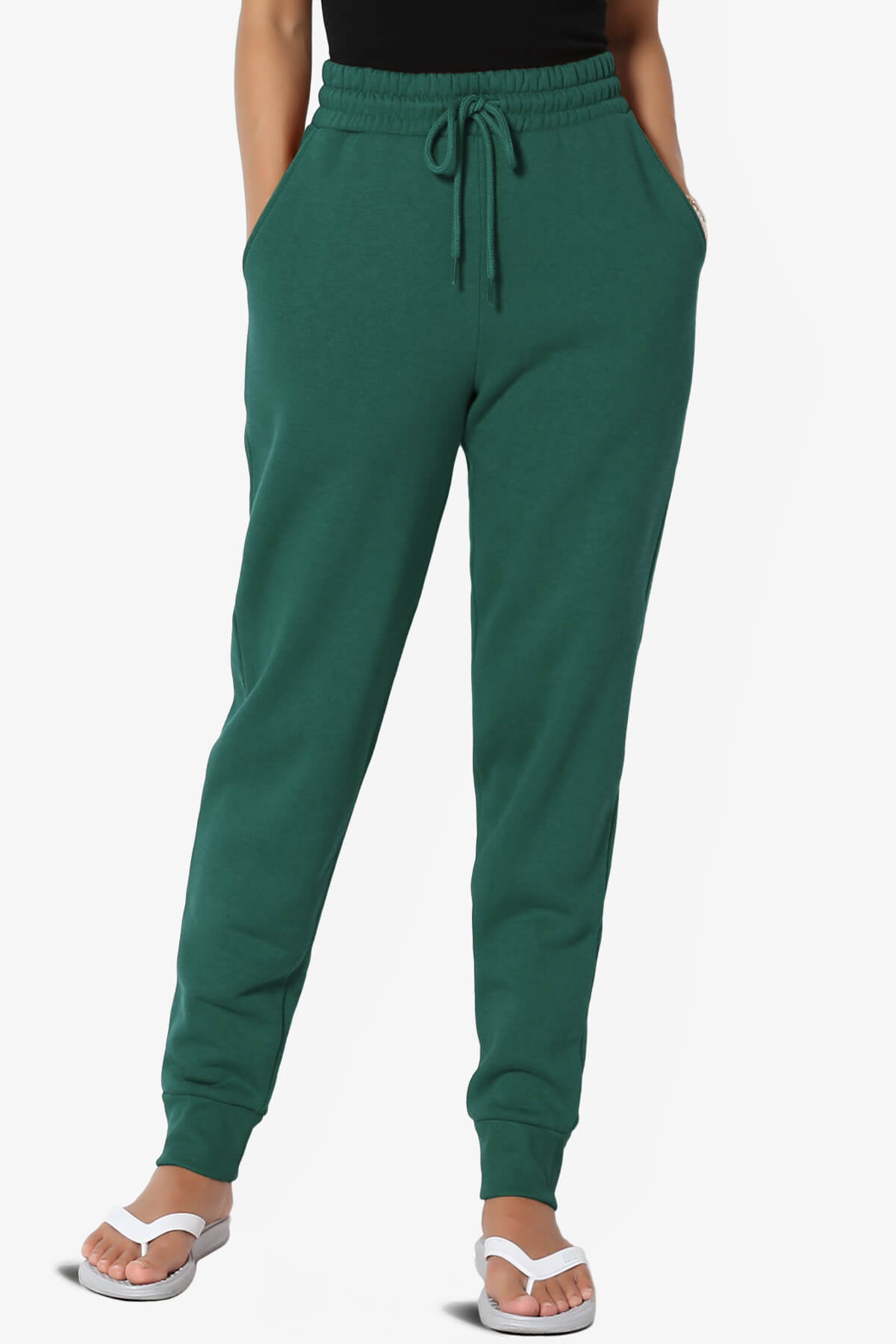 Tove Drawstring Jogger Sweatpants DEEP GREEN_1