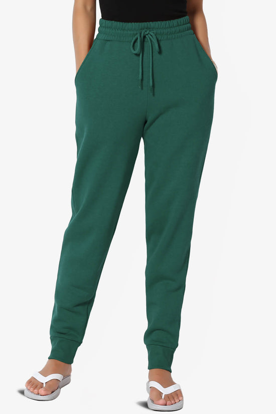 Tove Drawstring Jogger Sweatpants DEEP GREEN_1