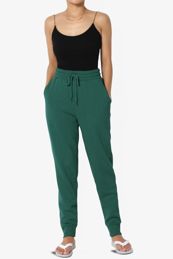 Tove Drawstring Jogger Sweatpants DEEP GREEN_6