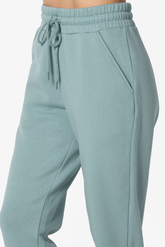 Tove Drawstring Jogger Sweatpants DUSTY BLUE_5