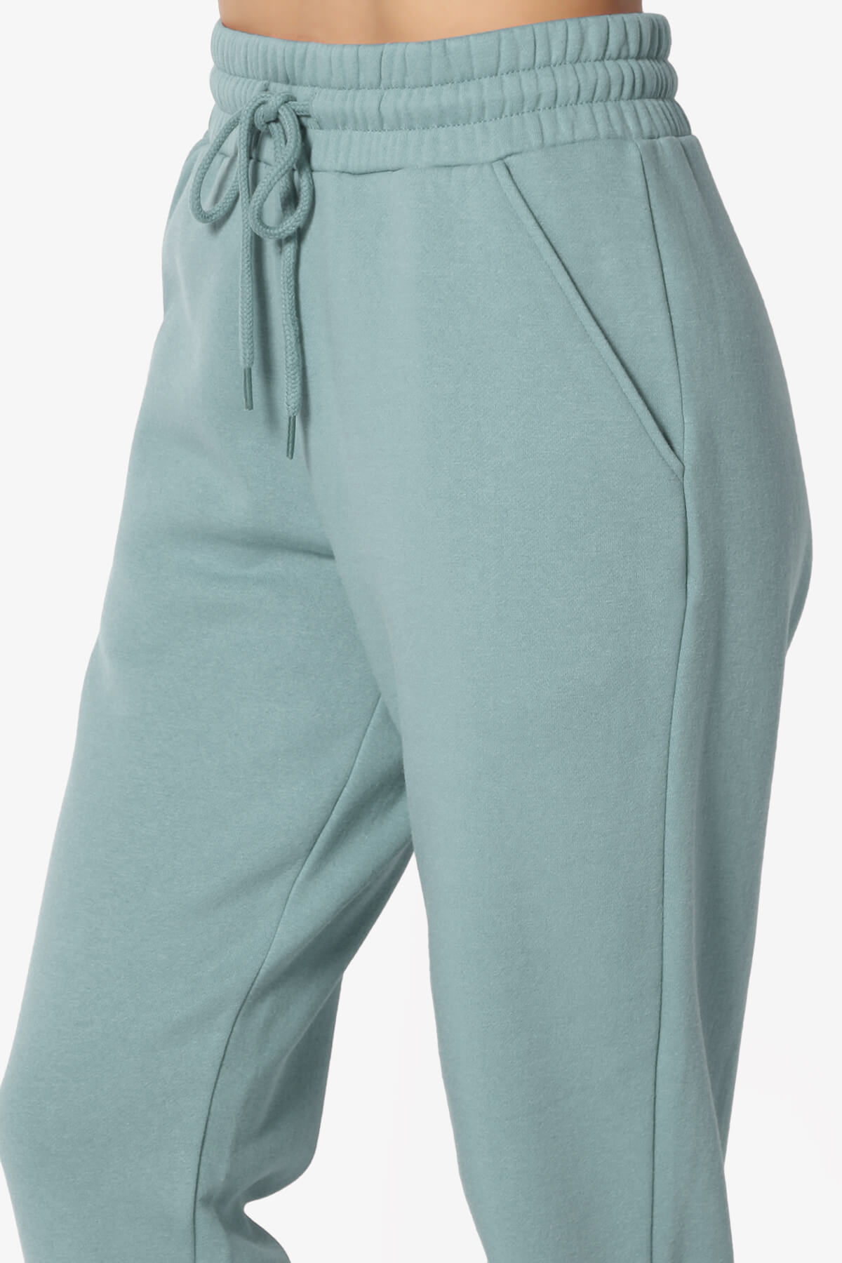 Tove Drawstring Jogger Sweatpants DUSTY BLUE_5