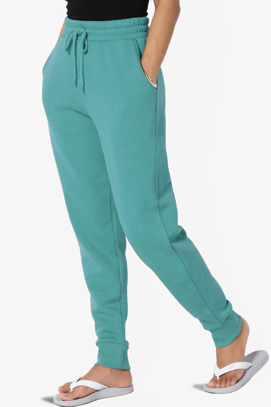 Tove Drawstring Jogger Sweatpants DUSTY TEAL_3