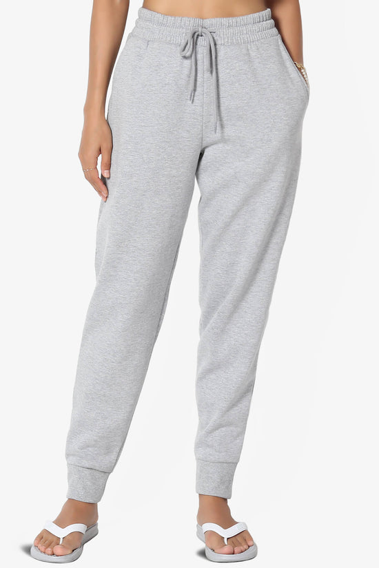 Tove Drawstring Jogger Sweatpants HEATHER GREY_1