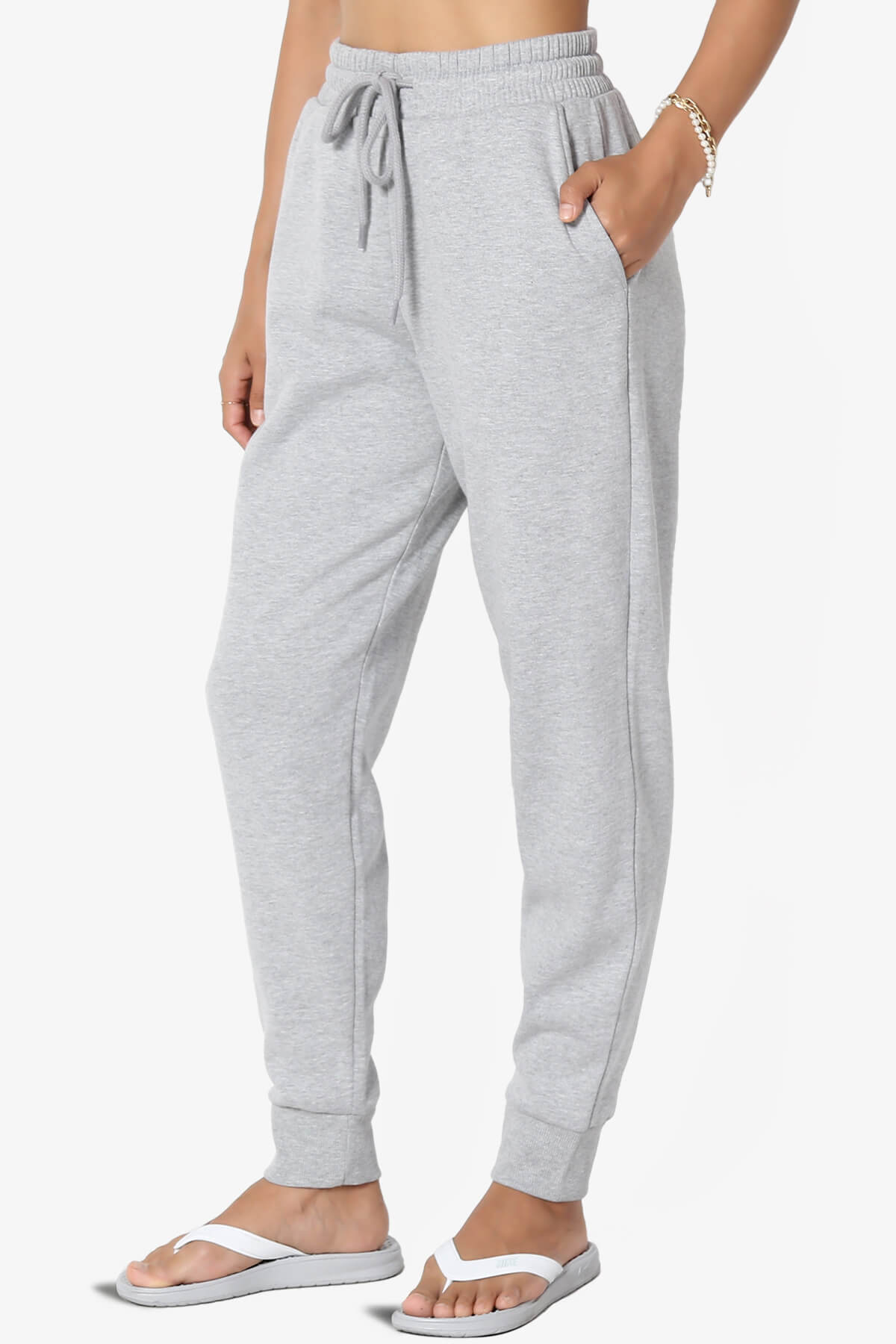 Tove Drawstring Jogger Sweatpants HEATHER GREY_3