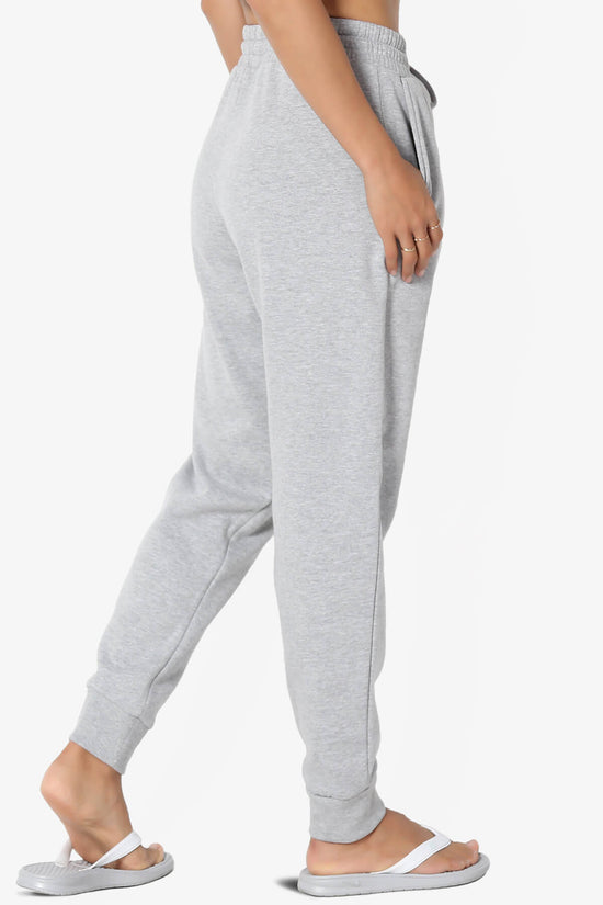 Tove Drawstring Jogger Sweatpants HEATHER GREY_4