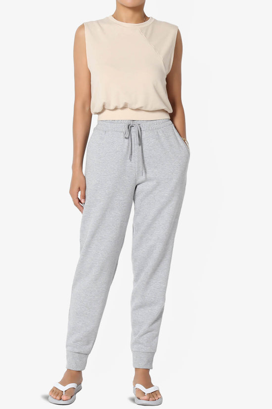 Tove Drawstring Jogger Sweatpants HEATHER GREY_6