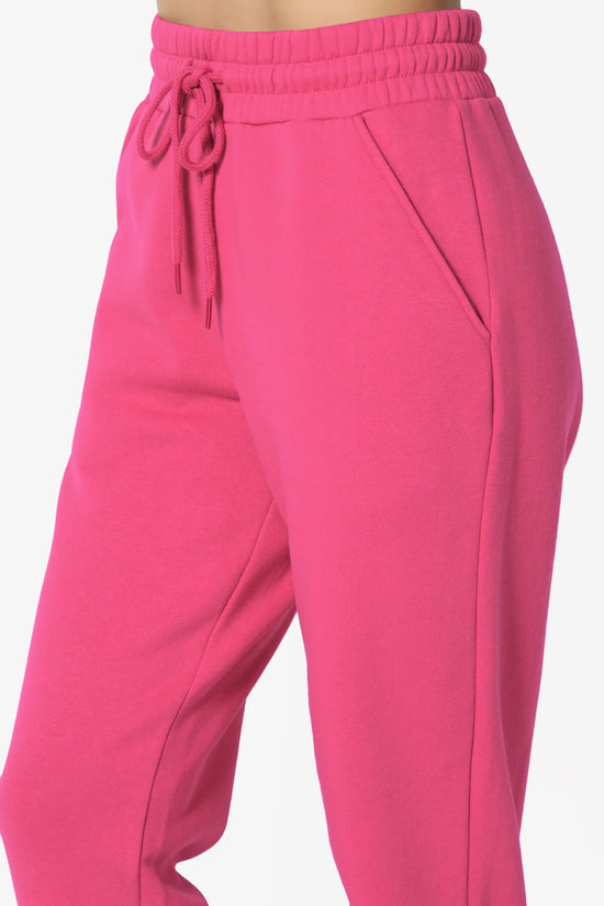 Tove Drawstring Jogger Sweatpants HOT PINK_5