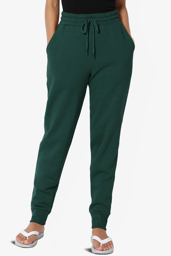 Tove Drawstring Jogger Sweatpants HUNTER GREEN_1