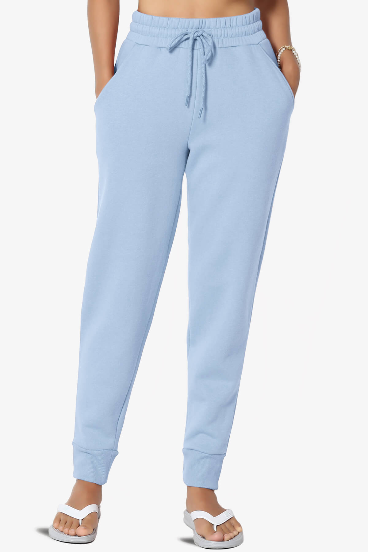 Tove Drawstring Jogger Sweatpants LIGHT BLUE_1