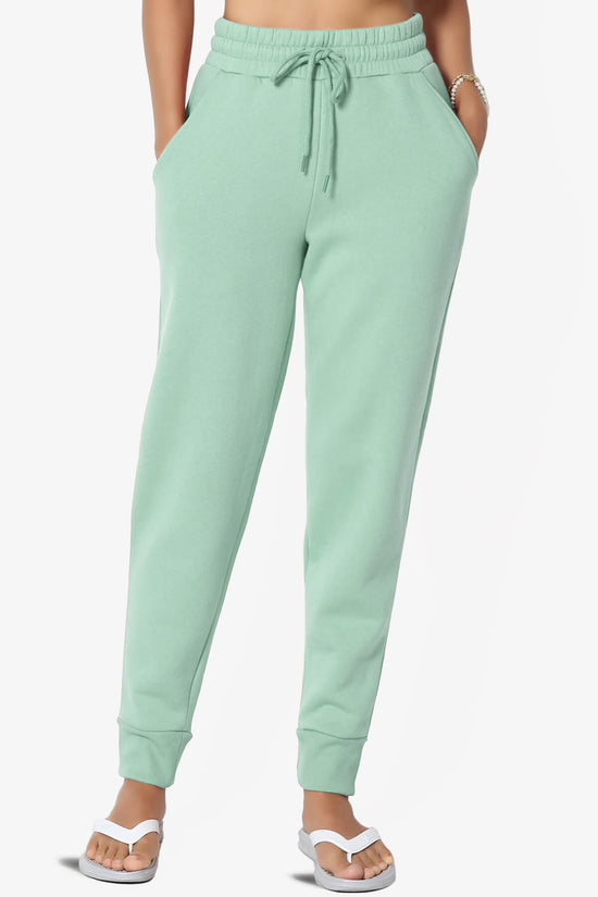 Tove Drawstring Jogger Sweatpants LIGHT GREEN_1