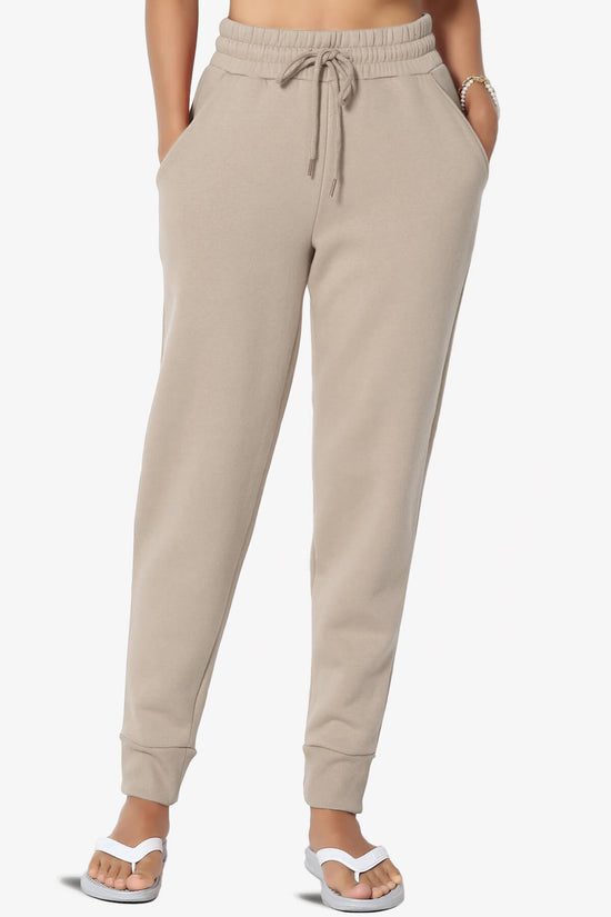 Tove Drawstring Jogger Sweatpants LIGHT MOCHA_1