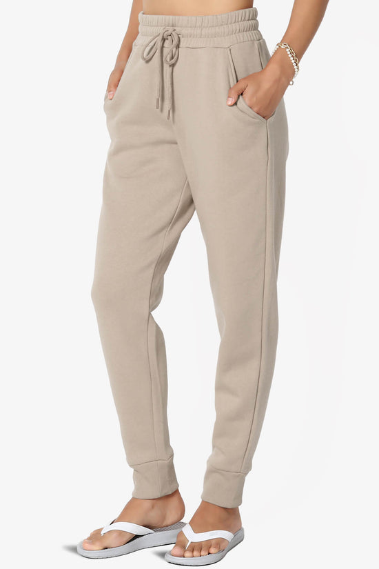 Tove Drawstring Jogger Sweatpants LIGHT MOCHA_3