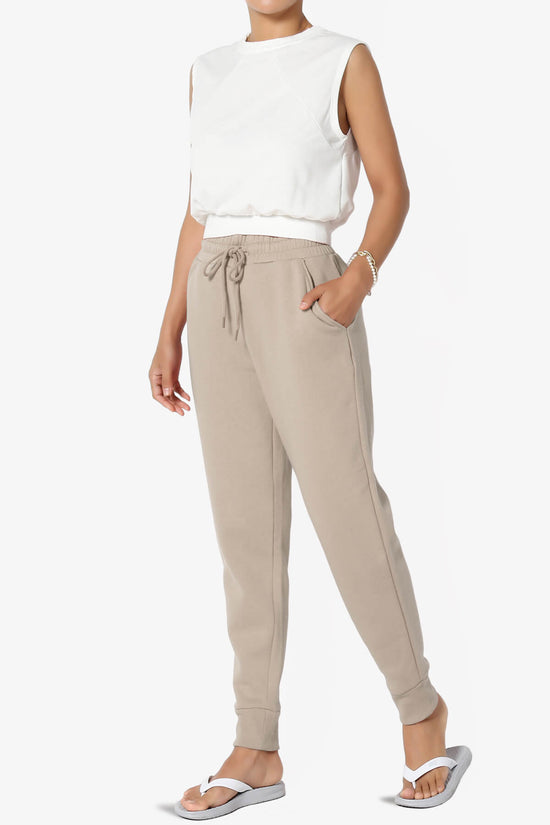 Tove Drawstring Jogger Sweatpants LIGHT MOCHA_6