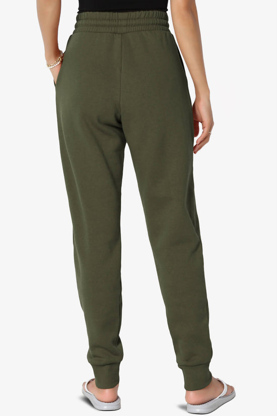 Tove Drawstring Jogger Sweatpants OLIVE_2