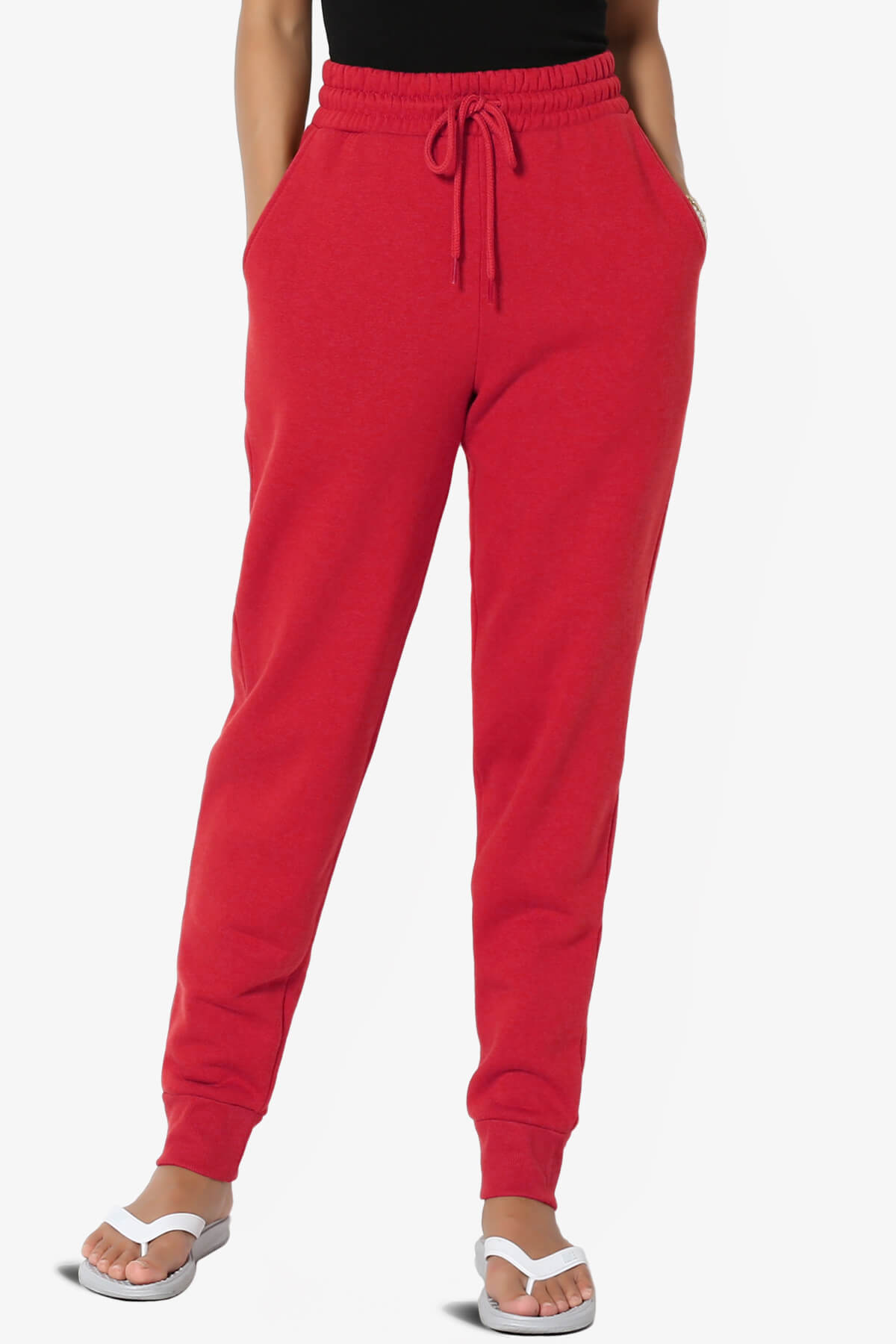 Tove Drawstring Jogger Sweatpants RED_1