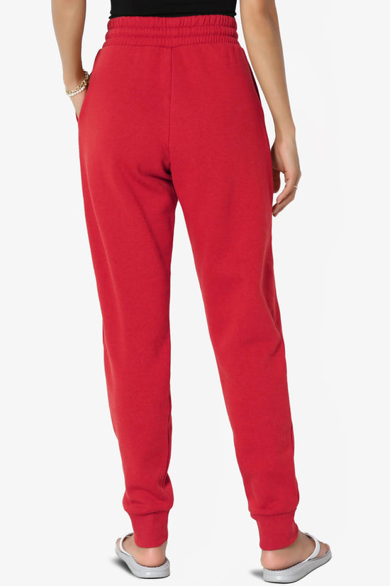 Tove Drawstring Jogger Sweatpants RED_2