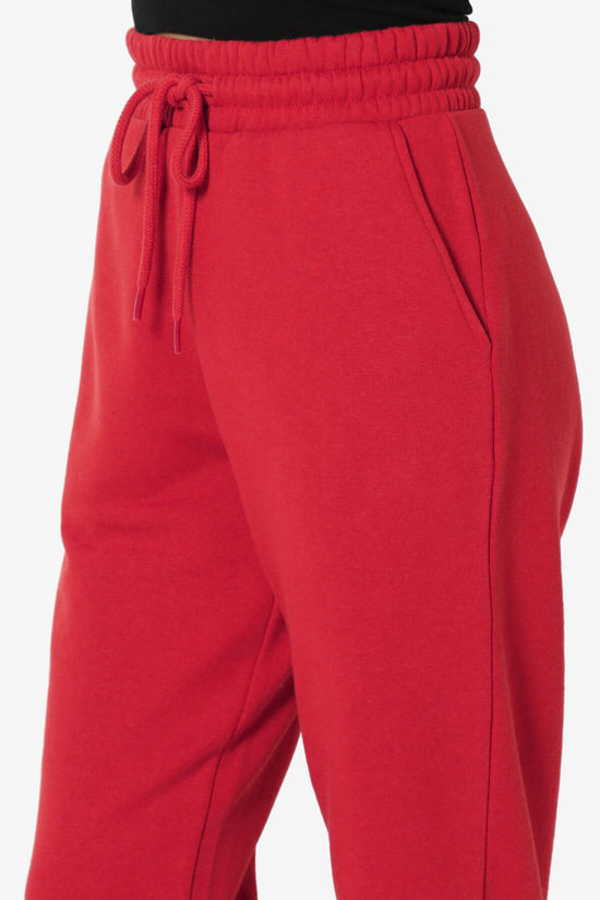 Tove Drawstring Jogger Sweatpants RED_5