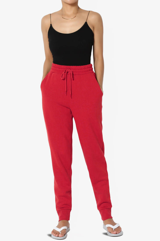 Tove Drawstring Jogger Sweatpants RED_6