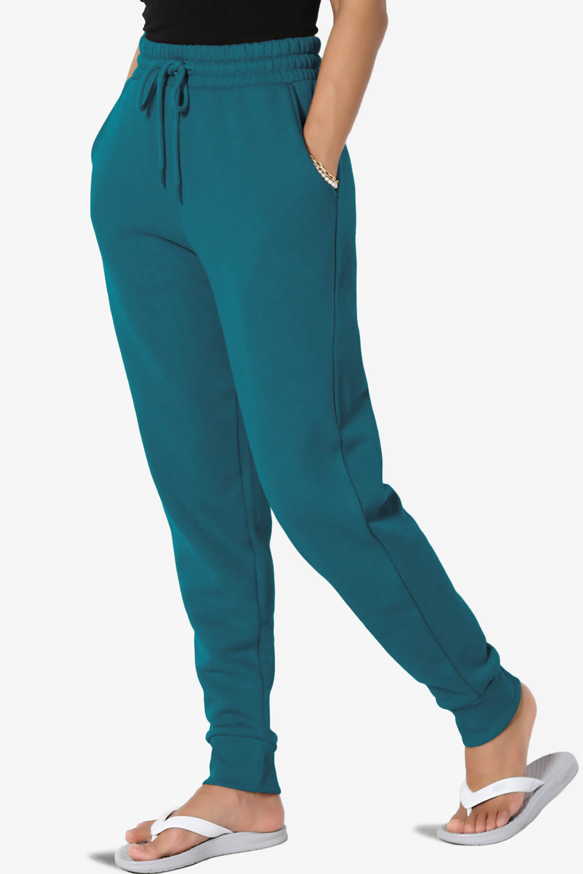 Tove Drawstring Jogger Sweatpants TEAL_3