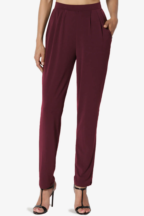 Trellis Cool Pleated Elasic Waist Pants PLUS