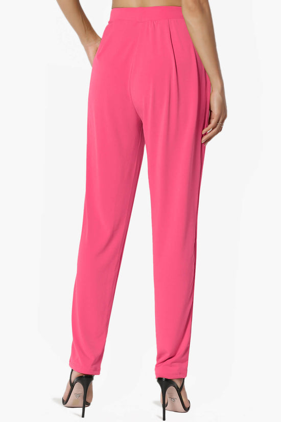 Trellis Cool Pleated Elasic Waist Pants FUCHSIA_2