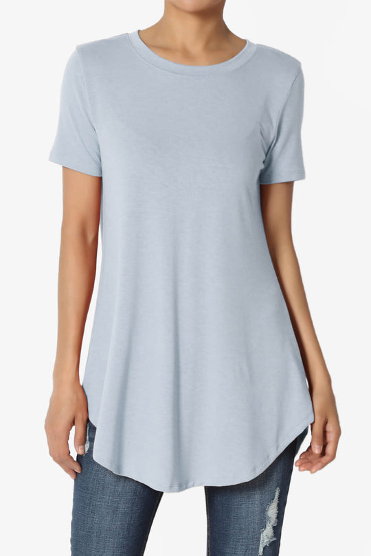 Tristan Essential Short Sleeve Round Hem Top PLUS