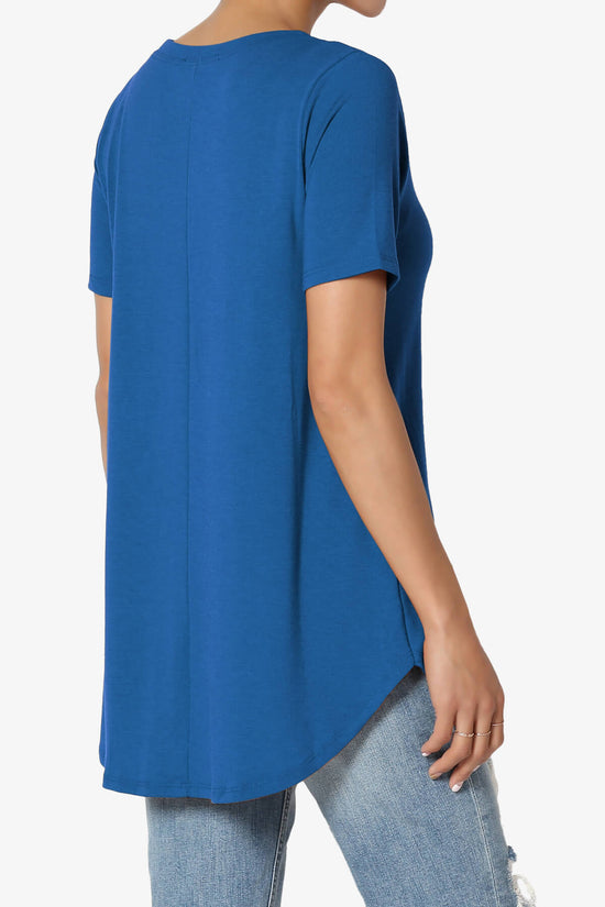 Tristan Essential Short Sleeve Round Hem Top CLASSIC BLUE_4