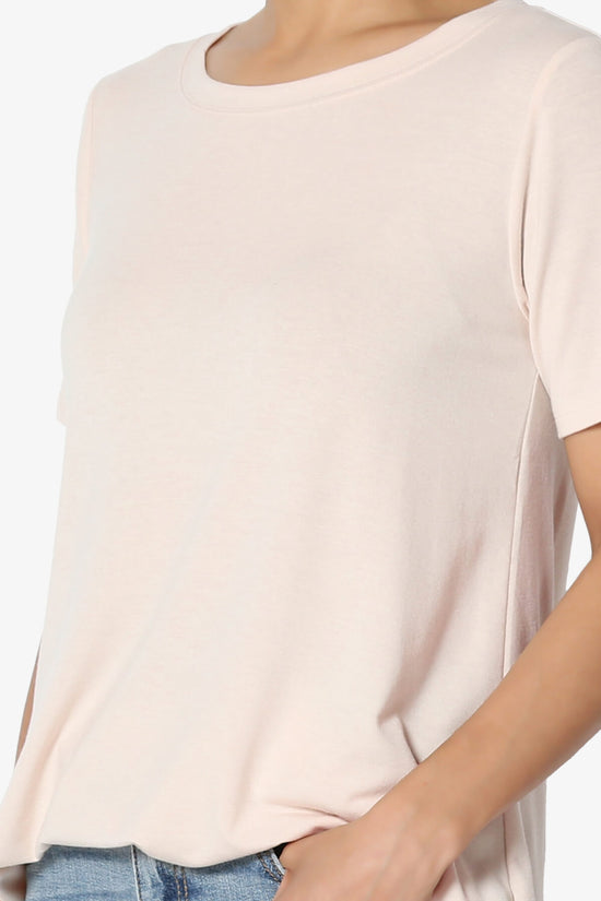 Tristan Essential Short Sleeve Round Hem Top DUSTY BLUSH_5
