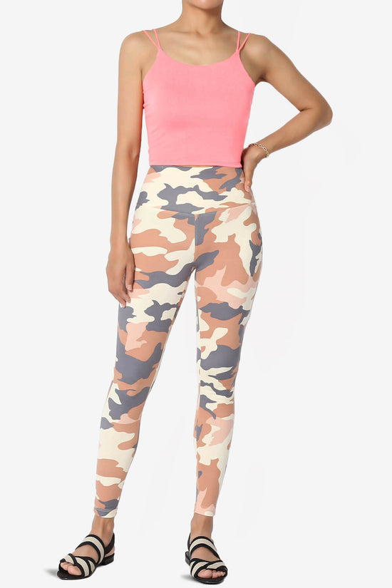 Twirl Spaghetti Straps Double Layer Crop Cami BRIGHT PINK_6