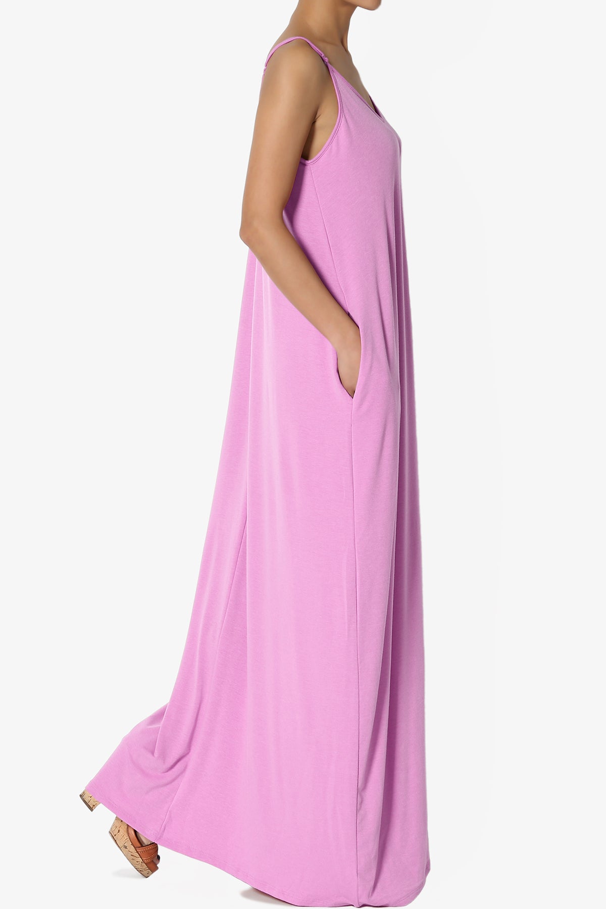 Venus Pocket Cami Maxi Dress BRIGHT LAVENDER_4