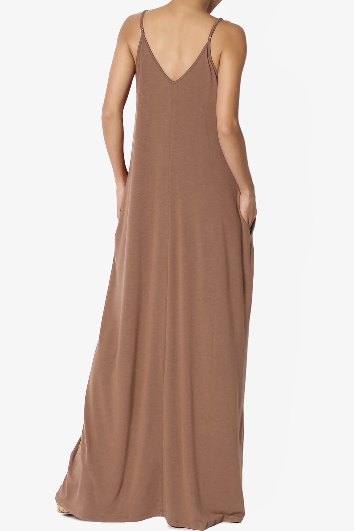 Venus Pocket Cami Maxi Dress COCOA_2