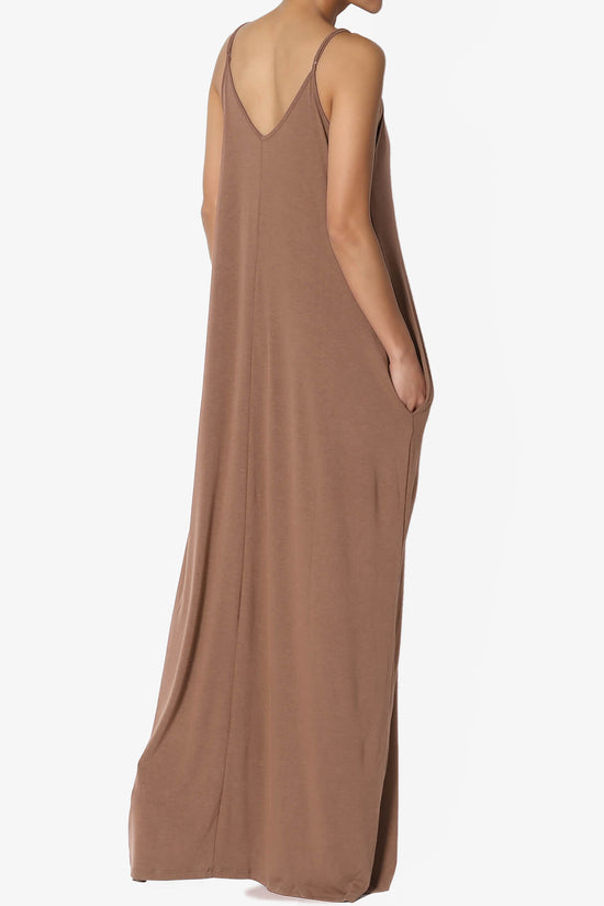Venus Pocket Cami Maxi Dress COCOA_4