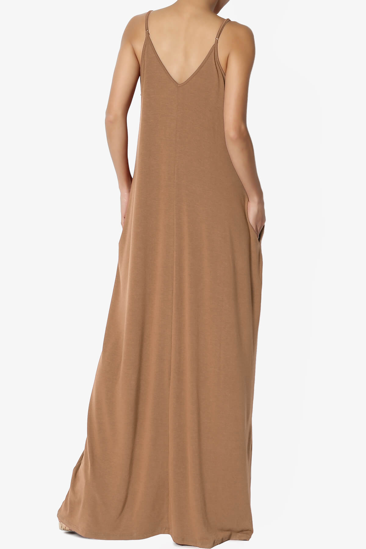 Venus Pocket Cami Maxi Dress DEEP CAMEL_2