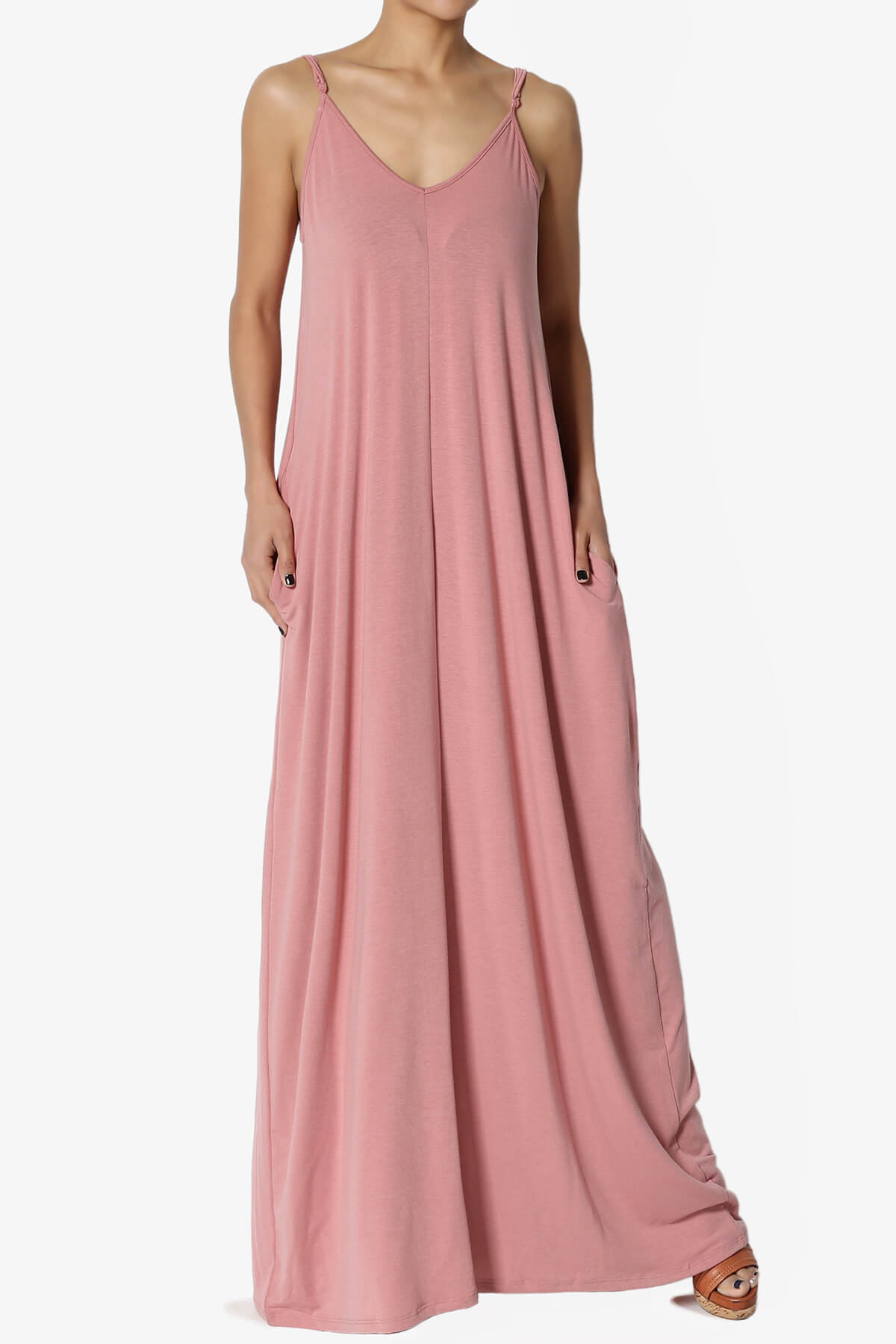 Venus Pocket Cami Maxi Dress DUSTY ROSE_1